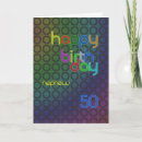 Search for 50th for man birthday cards Modern