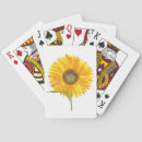 Search for yellow sunflowers playing cards Watercolor