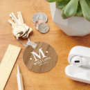 Search for rustic wood key rings Monogrammed
