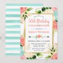 Search for mint birthday invitations Flowers