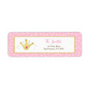 Search for princess return address labels Baby shower