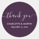Search for purple round wedding stickers Simple