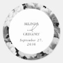 Search for black and white floral wedding stickers Elegant