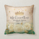 Search for dark green and gold cushions For her