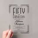 Search for black and white 50th birthday invitations Fifty and fabulous