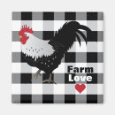 Search for country decor magnets Rooster