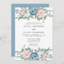 Search for dusty blue and blush invitations Rustic