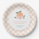 Search for sweet as a peach plates Peach baby shower