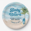 Search for beach baby shower plates Surf