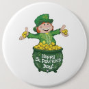 Search for irish leprechaun badges Happy