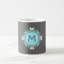 Search for blue and white wreath mugs For her