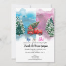 Search for holiday gender reveal invitations Pink and blue