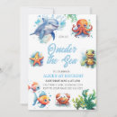 Search for under the sea 1st birthday invitations Oneder