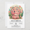 Search for pink dinosaur invitations Whimsical