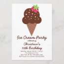 Search for ice cream cone birthday invitations Chocolate