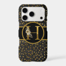 Search for initial h iphone cases Black and gold