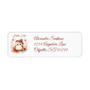 Search for birds on a branch return address labels Autumn