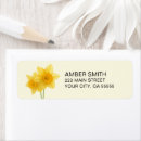 Search for yellow daffodils return address labels Pretty