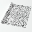 Search for doodle drawing wrapping paper Black