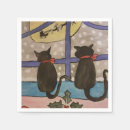 Search for black christmas napkins Cat