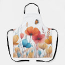 Search for flower drawing aprons Colourful