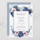 Search for navy blue and dusty rose wedding invitations Flowers