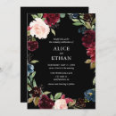 Search for burgundy flower wedding invitations Elegant