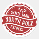 Search for santa delivery stickers North pole express