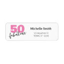 Search for happy birthday party return address labels Pink