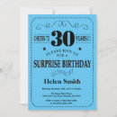 Search for blue invitation 30th birthday invitations Cheers to 30 years