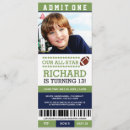 Search for football ticket birthday invitations Blue