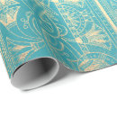 Search for turquoise and gold wrapping paper Floral