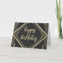 Search for art deco birthday cards Gold