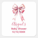 Search for baby girl shower favor stickers Coquette
