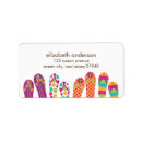 Search for beach flip flops return address labels Party