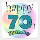 Search for happy 70th stickers Party