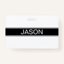 Search for black and white id badges Simple