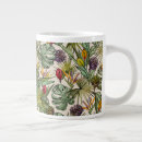 Search for tropical leaves mugs Bird of paradise