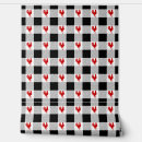 Search for black white red art Buffalo plaid