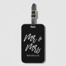 Search for mr and mrs luggage tags Typography