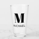 Search for monogrammed beer glasses Minimalistic