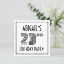 Search for 23rd birthday invitations 23 years old