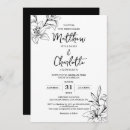 Search for lilly wedding invitations Black and white