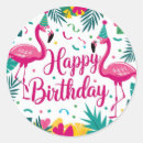 Search for flamingo birthday stickers Pink
