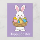 Search for egg basket postcards Bunny