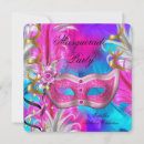 Search for pink purple masquerade party invitations Mardi gras