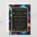 Search for fireworks wedding invitations Black