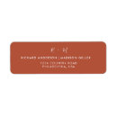 Search for monogram wedding invitation return address labels Script