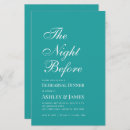 Search for teal rehearsal dinner invitations Calligraphy