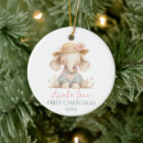 Search for elephant christmas tree decorations Baby girl